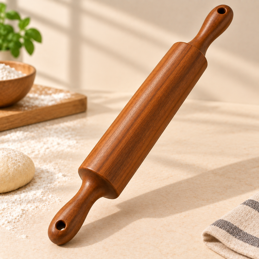 tablecraftia® Natural Wood Rolling Pin