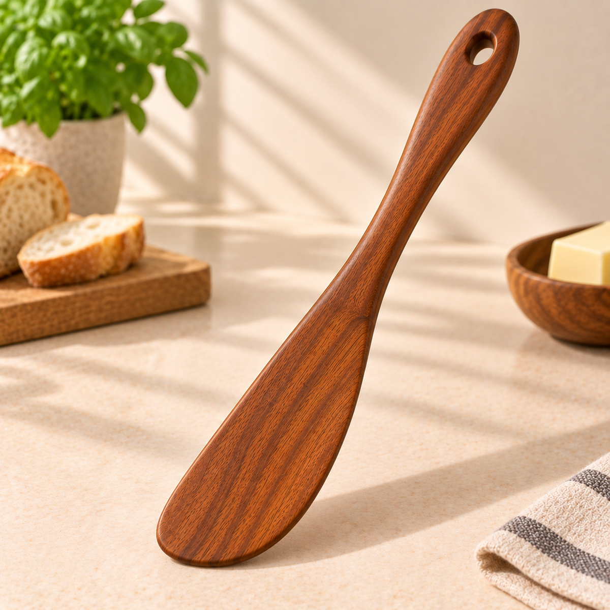 tablecraftia® Natural Wood Stirring Spatula